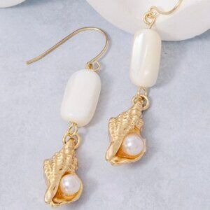 ALIX CONCH PEARL DROP EARRINGS